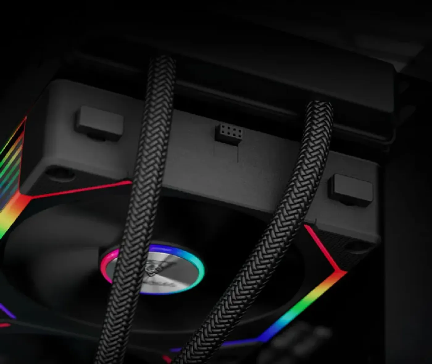 AEOLUS P2-1203 RGB case fan with removable mounting tenons for flexible installation options